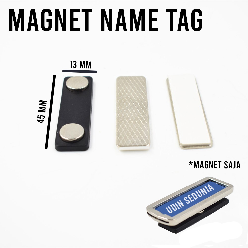 

Magnet Name tag 5 pcs magnet nama kotak pin papan nama caution magnetic
