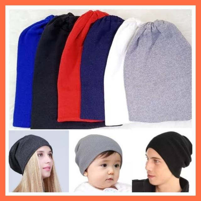 BEST SELLER topi kupluk bayi /dewasa bahan spandek pria / wanita