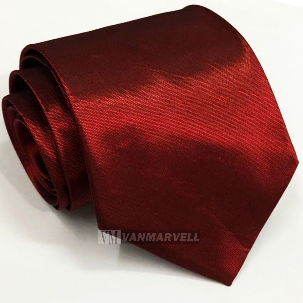 VM Dasi Polos Merah Maroon - Slim Tie