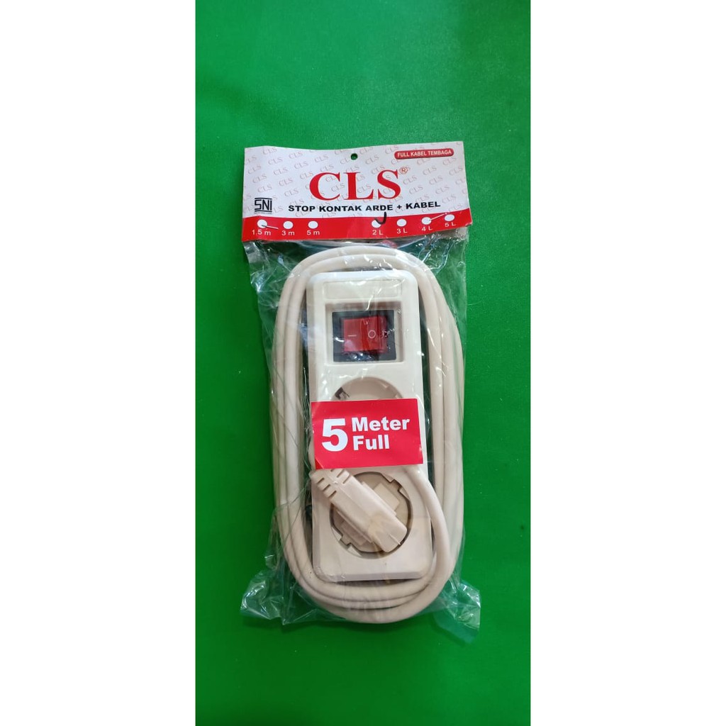 Colokan listrik 2 lubang 5meter ( 2lbg 5m) 802W5