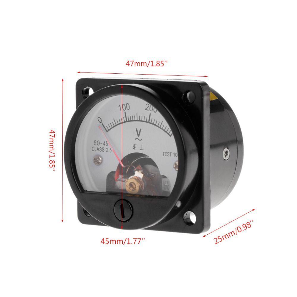 Rebuy Voltmeter Pointer Type 0-300V Current Voltmeter Pengukur Tegangan Meter Dial Analog AC Voltage AC 0-300 V Volt Tester