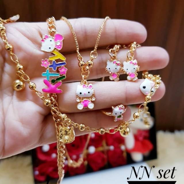 Xuping set perhiasan anak lapis emas 18k 1339j