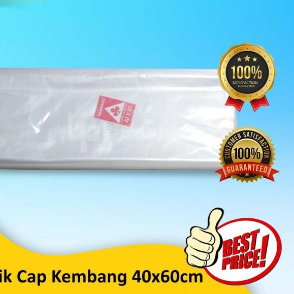 ⅍ Plastik packing kembang laundry baju bening size 40x60 murah ♦