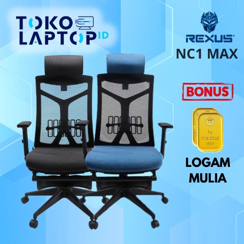 Rexus NC1 Max / NC-1 Max Ergonomic Office Chair With Footrest Kursi Kantor