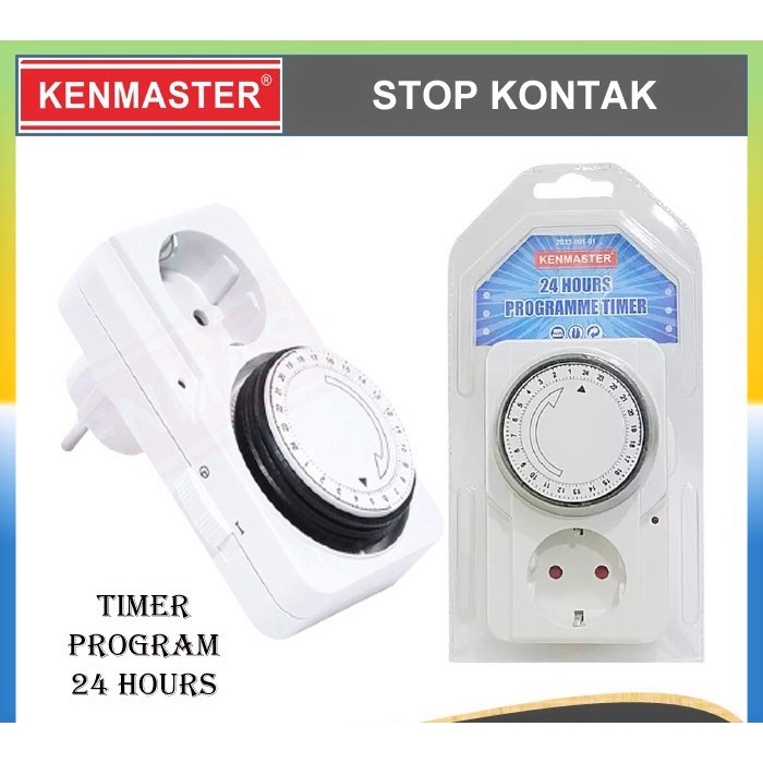 TIMER ANALOG LISTRIK 220V KAISER TIMER LISTRIK MANUAL 24 JAM PROGRAM ON OFF OTOMATIS LISTRIK NYALA