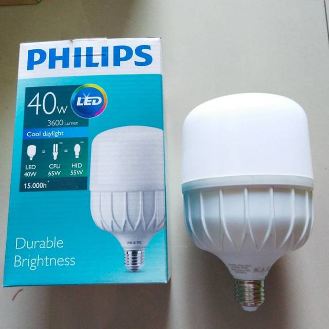 Lampu LED PHILIPS T-FORCE E27 30 40 50 WATT coolday light