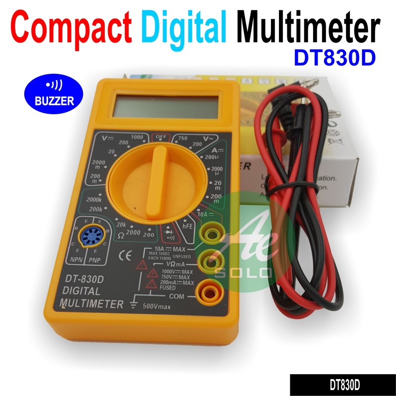 Digital Multitester Multimeter Avometer DT830B DT830D