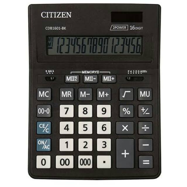 

Original kalkulator calculator meja citizen cdb1601-bk cdb1601bk 16 Digit garansi resmi