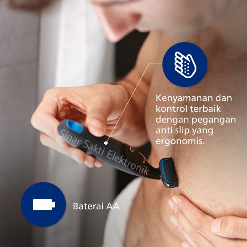 Alat Cukur Bulu Badan Philips Shaver Kemaluan Wanita Pria Ketiak BG1024 BG 1024 BG1024/16