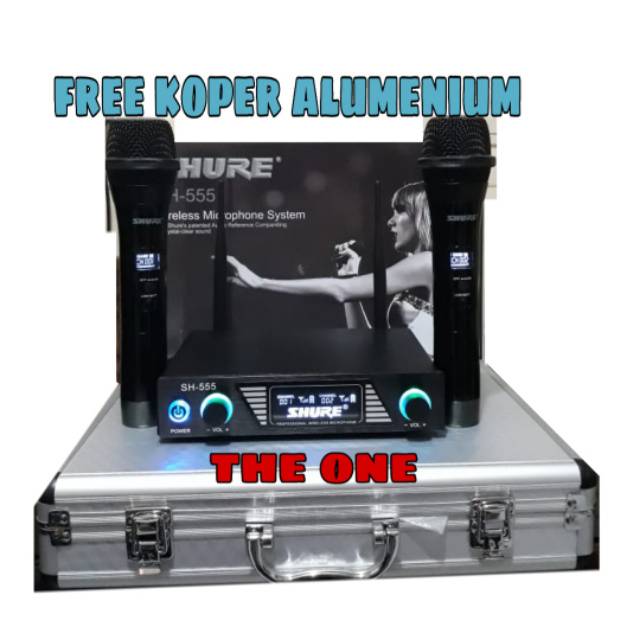 MIC WIRELESS SHURE SH 555 (free koper ALUMENIUM)