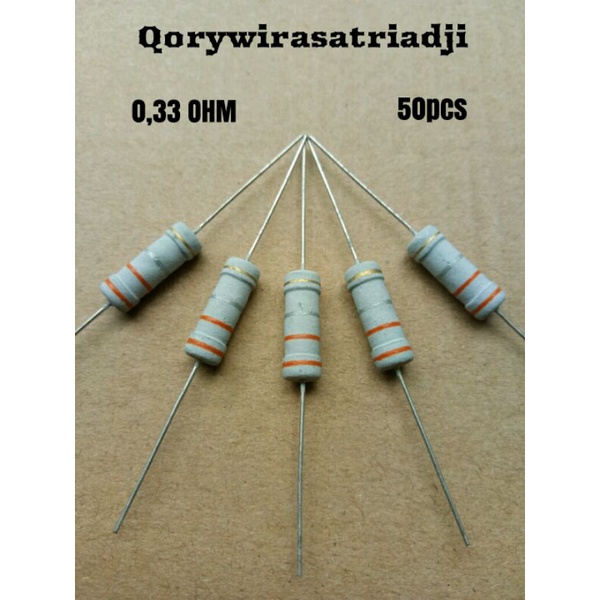 Resistor 0,33 Ohm 2 Watt Resistor 0R33 Ohm 2 watt 50pcs
