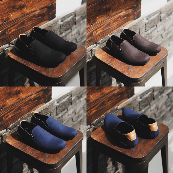 Sepatu slop Pria adidas Simple Kasual Slip on Pria Santai Mocassin