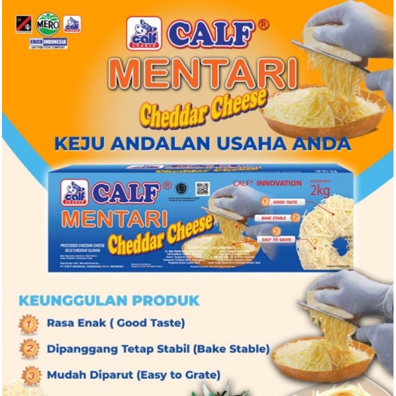 

Keju Calf Cheddar Merah/Mentari 2kg