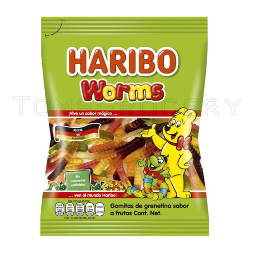 

HARIBO WORMS 80GRAM GUMMY CANDY JERMAN IMPORT PERMEN LUNAK