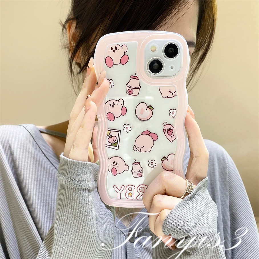 Redmi 12C A1 10C 10A 10 9 9A 9C 9T Note 11 Pro+ 11s 11 10s 10 9s 9 8 Pro Xiaomi Poco X4Pro X3 Pro X3NFC M4 F3 Mi 11 Lite 10TPro Cartoon Cute Pig Wavy Edge Phone Case Clear TPU Soft Cover