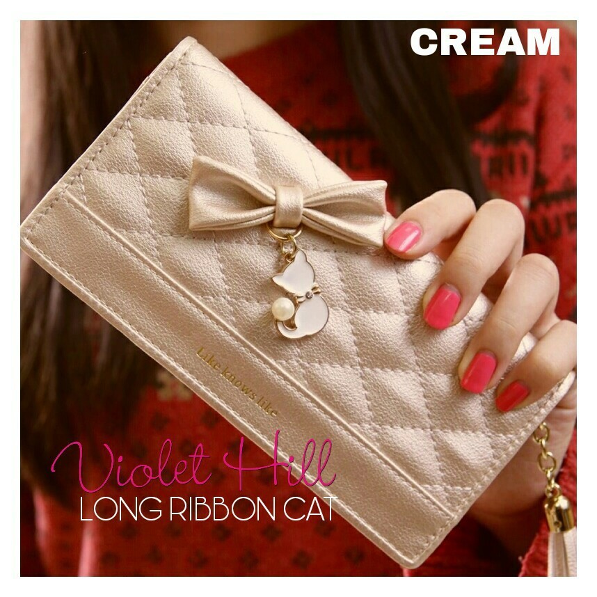 Long Cat Wallet Dompet Ribbon Aleesha - Pita Kucing GB2 NR