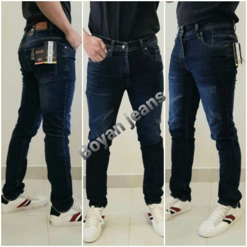 CELANA PENSIL SOBEK WISKER BY PRODUK BOYAN JEANS