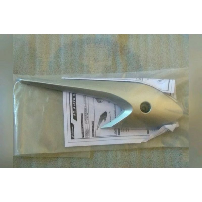 Garnish Knalpot-Cover Knalpot-Garnish Muffler Old Beat-Beat Karburator-Beat Karbu Ori AHM HGA Silver