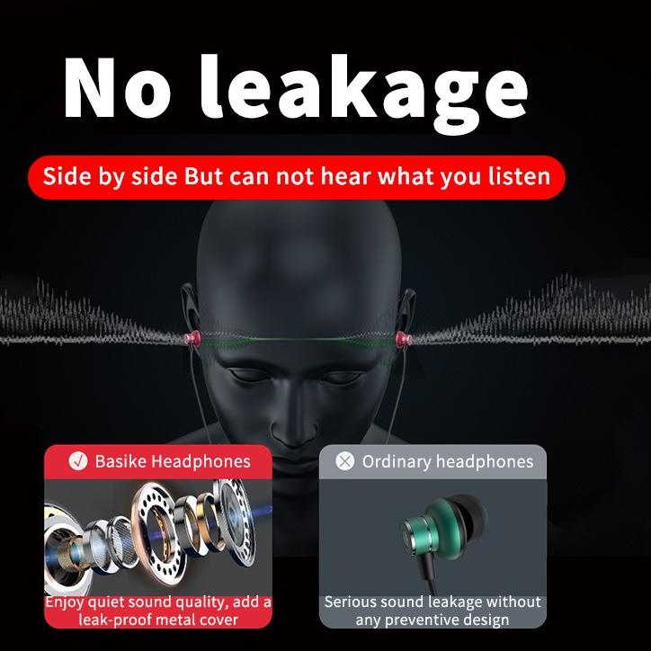 ♖ Basike Headset Gaming Handsfree Wired Earphone Hifi Extra Bass Android Audio In-Ear with Mic ●