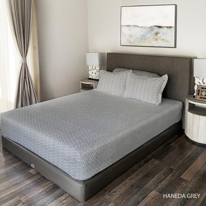 King Rabbit Sprei Single uk. 100x200x40 cm Bambu Haneda Grey -