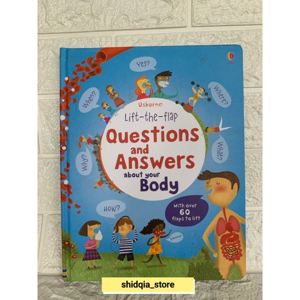 Buku Cerita Anak Boardbook USBORNE LIFT THE FLAP First Question and Answer ABOUT YOUR BODY Buku Impo