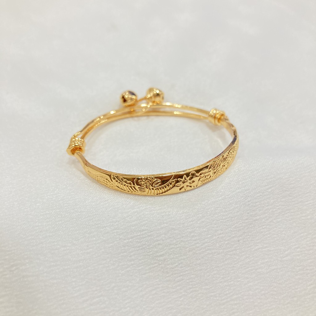 Gelang Bayi / Anak Lonceng Lapis Emas Warna 18 Karat