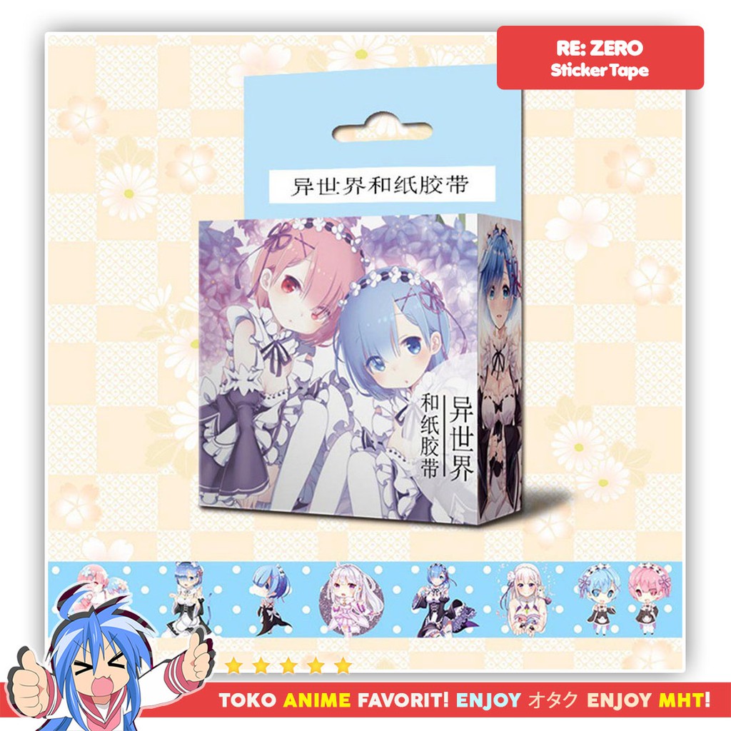 Sticker Tape : Re Zero / Rem Ram 1.5 x 50cm