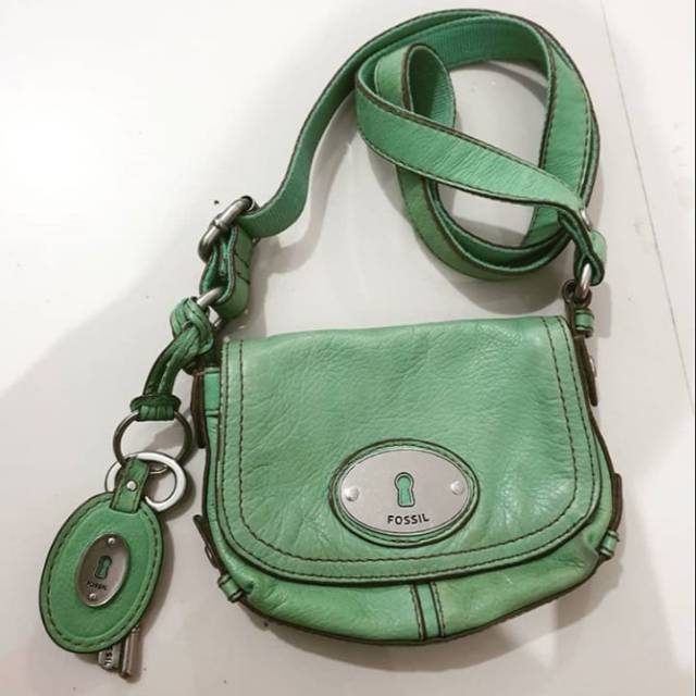 TAS FOSSIL MADDOX MINI GREEN CROSSBODY