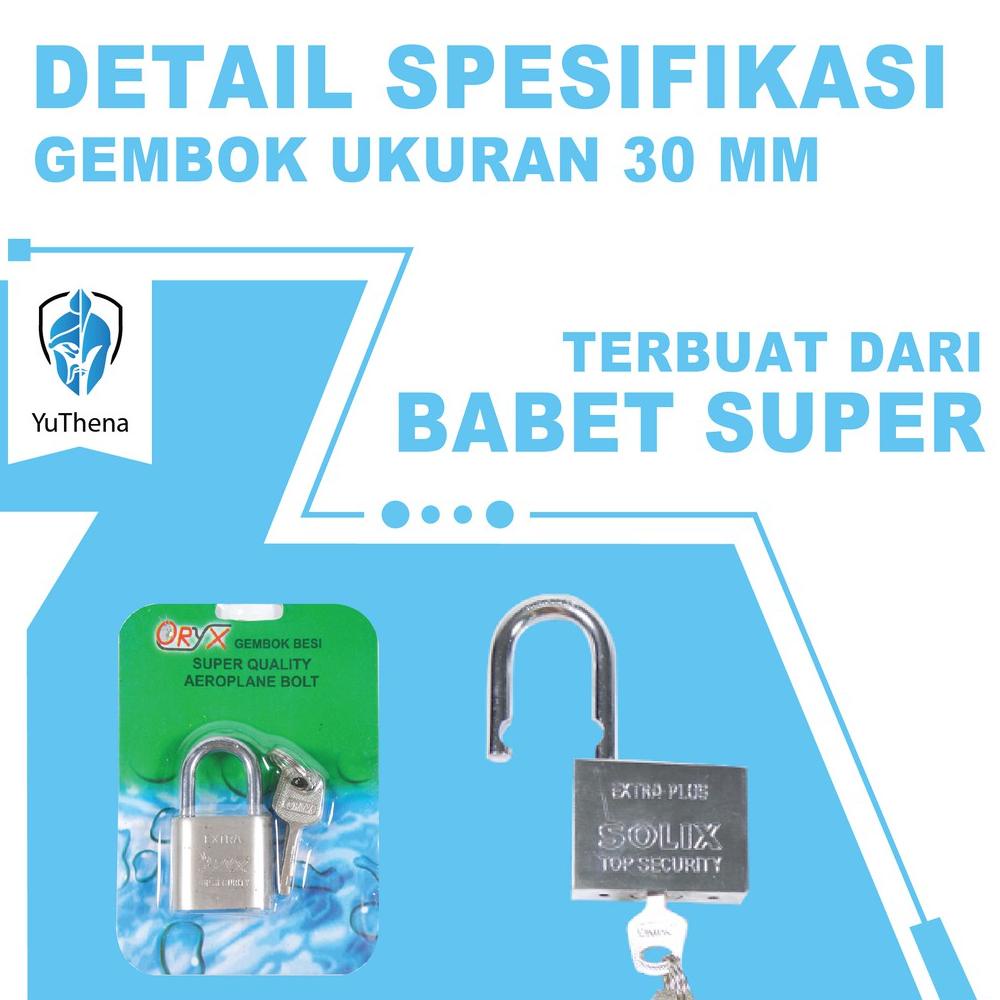 Paket Overval Gembok 3 Inch Dan Gembok 30 Mm Siap Paka