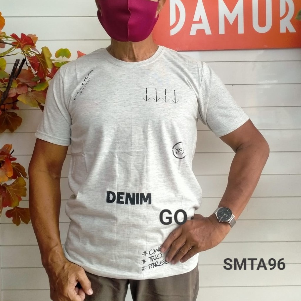 gos  L-1 DAMOR (CRESSIDA) Slimfit Misty Kaos Oblong Baju T-Shirt Kaos Distro Dakwah Kaos Pria