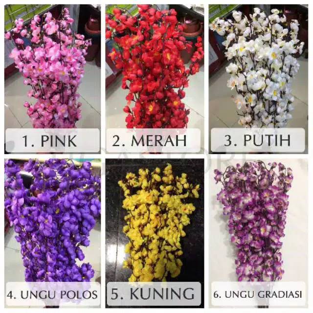 PERLUSIN BUNGA SAKURA ARTIFICIAL PLASTIK