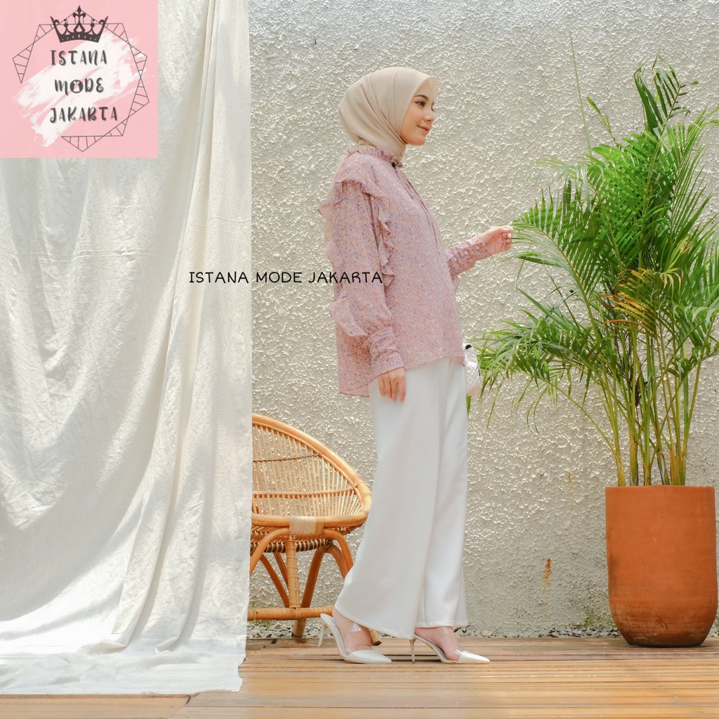 ISTANA MODE JAKARTA Valensa Jumbo baju atasan wanita terbaru blouse korean style blouse wanita lengan panjang-4