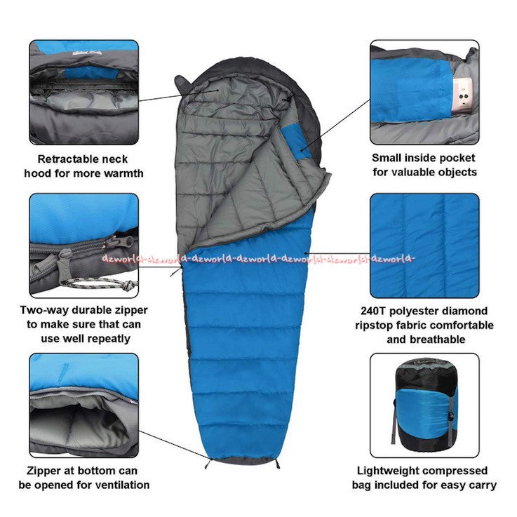 Misi Sleeping Bag Kids Mummy MS1702 125cm Kasur Kantong Tidur