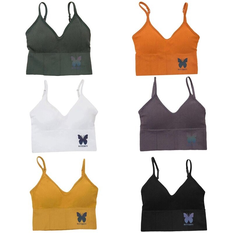 KINDSTORE❤ | [BUTTERFLY-BRA] Bra Sport Yoga Olahraga / Tank Top Model Crop Import Fashion Korea