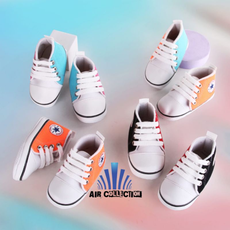 Sepatu Bayi Perempuan 0-12 Bulan Combi Prewalker Belajar Jalan Sneakers Baby - Air Collection