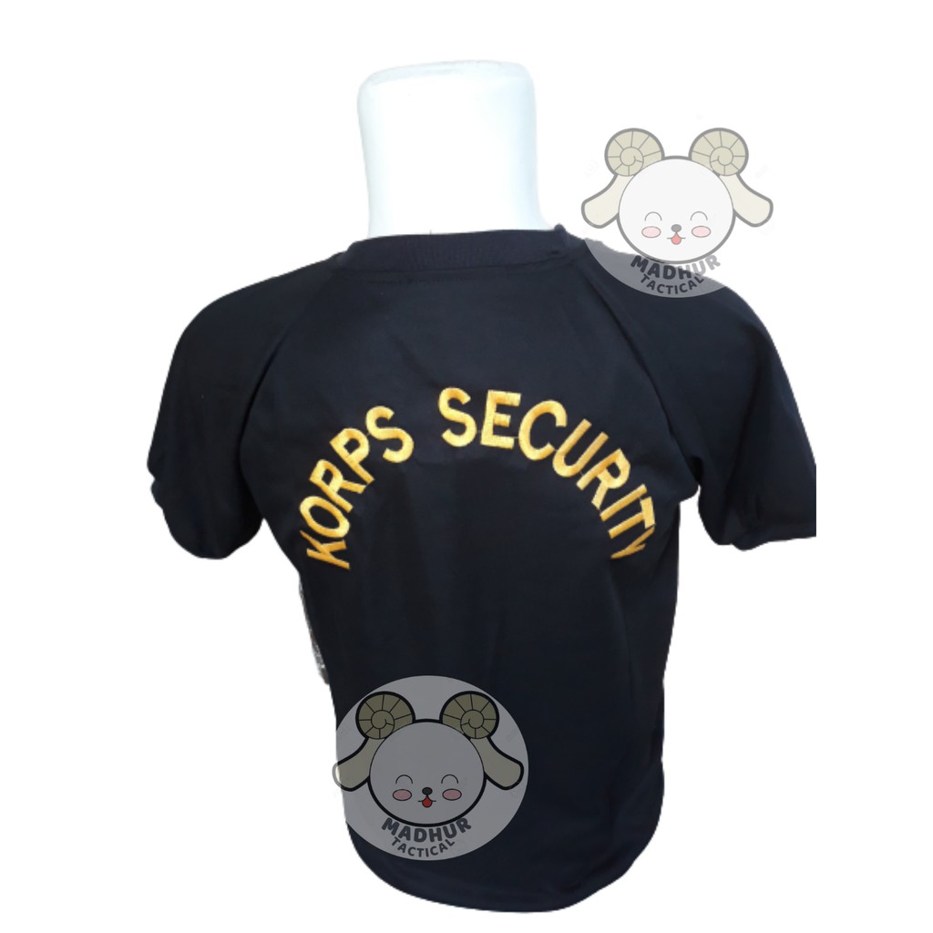 Kaos Pendek Security Kaos Satpam Warna Hitam