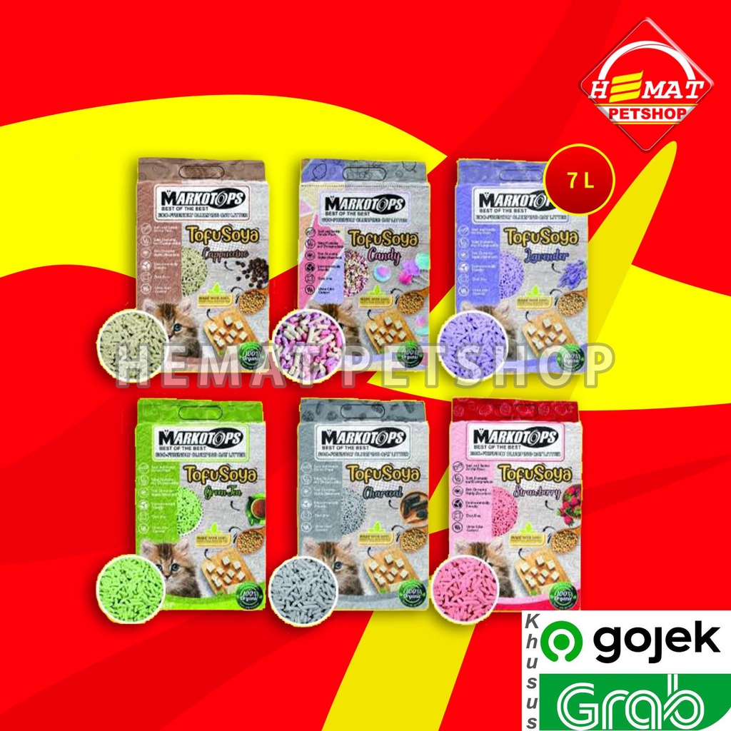 GOSEND Markotop Soya Tofu Clump Cat Litter 7 Cat Litter Pasir Kucing