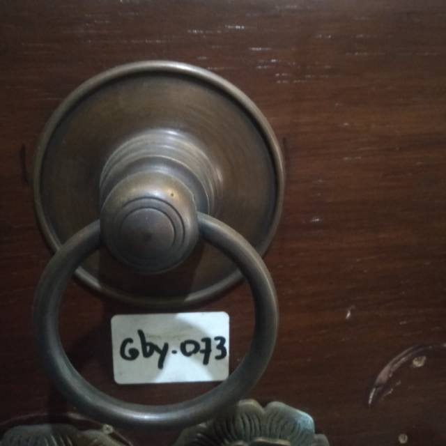 Handle / Tarikan Laci Pintu Lemari Rumah Pagar Kuningan Antik Gebyok 73