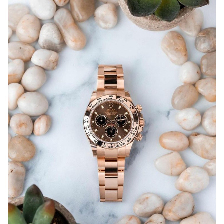 Jam Tangan Pria Merk Rolex Daytona Rose Gold Automatic