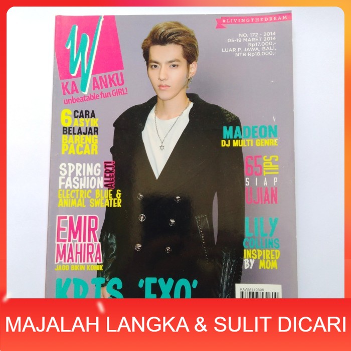 Majalah KAWANKU No.172 Mar 2014 Cover KRIS EXO Langka