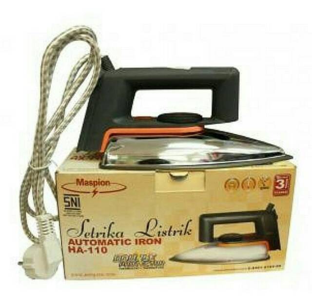 Maspion Setrika Listrik HA-110 350 watt Anti Lengket model clasic