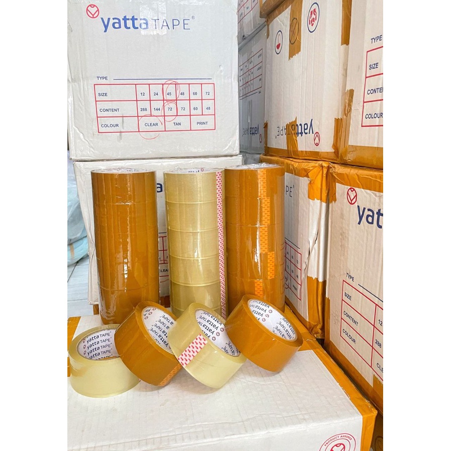

LAKBAN YATTA TAPE COKLAT DAN BENING DIMENSI 45MM x 90 YARD KUAT TIDAK MUDAH PUTUS