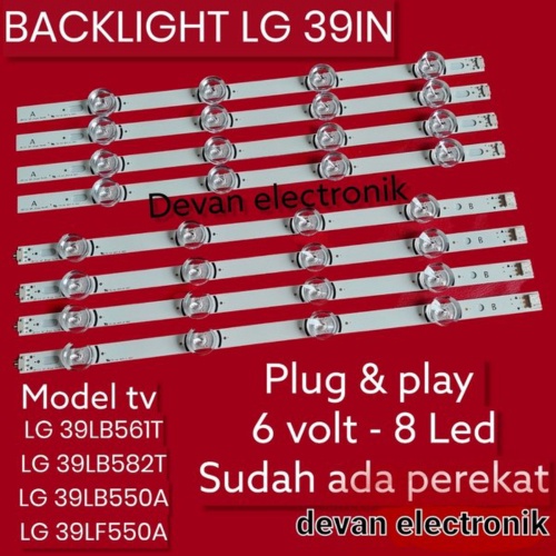 Dijual BACKLIGHT TV LG 39LB561T 39LB582T BACKLIGHT TV LG 39LB550A 39LF550A  LAMPU LED BACKLIGHT TV L