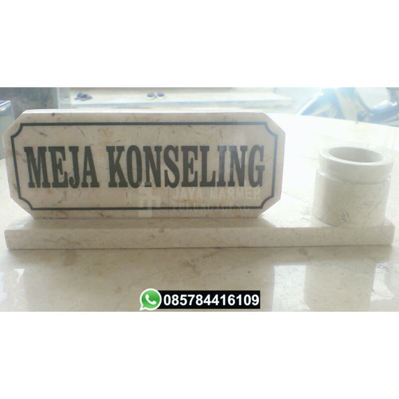 

Papan Nama Vandel + Tempat Pulpen Marmer khas Tulungagung