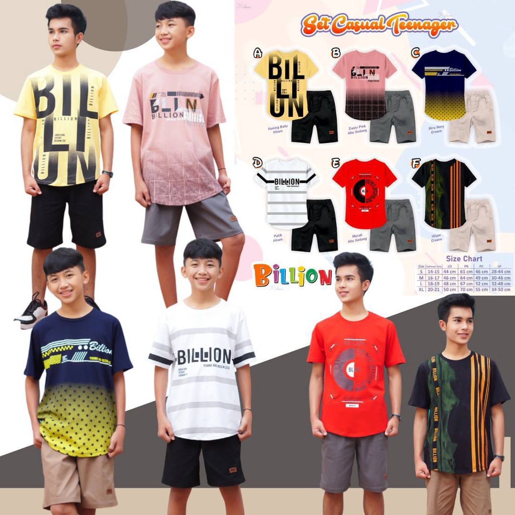 Setelan anak Set Casual Teenager Boy Billion