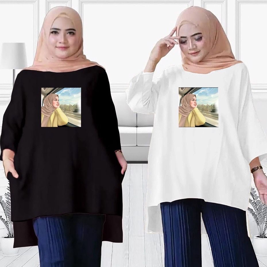 KAOS OVERSIZE VIRAL-ATASAN WANITA-KAOS JUMBO