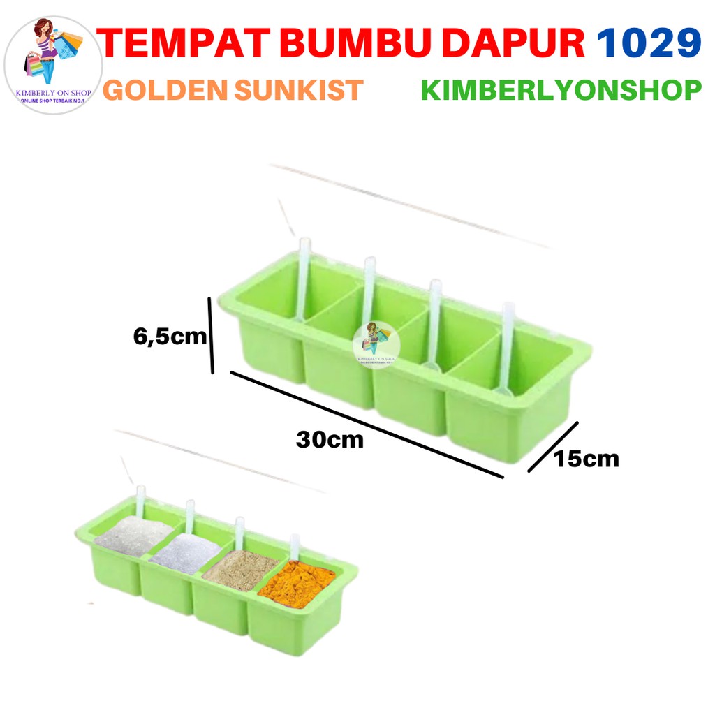 Kimberlyonshop Tempat Bumbu Dapur Garam TGM 1029 Golden Sunkist