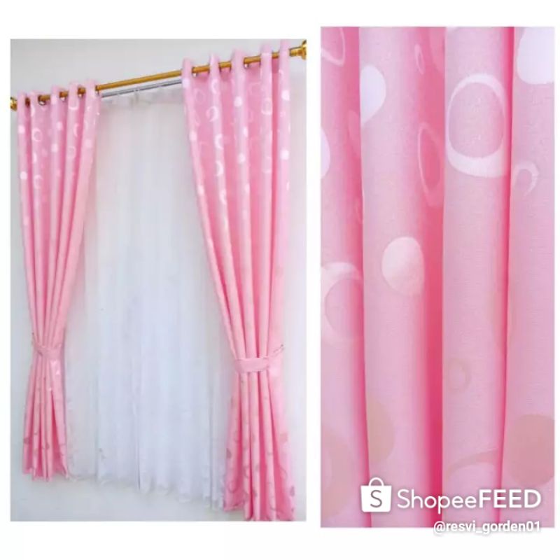 Gorden motif pulkadot | gorden jendela | gorden pintu kamar | gorden minimalis | gorden jendela kama