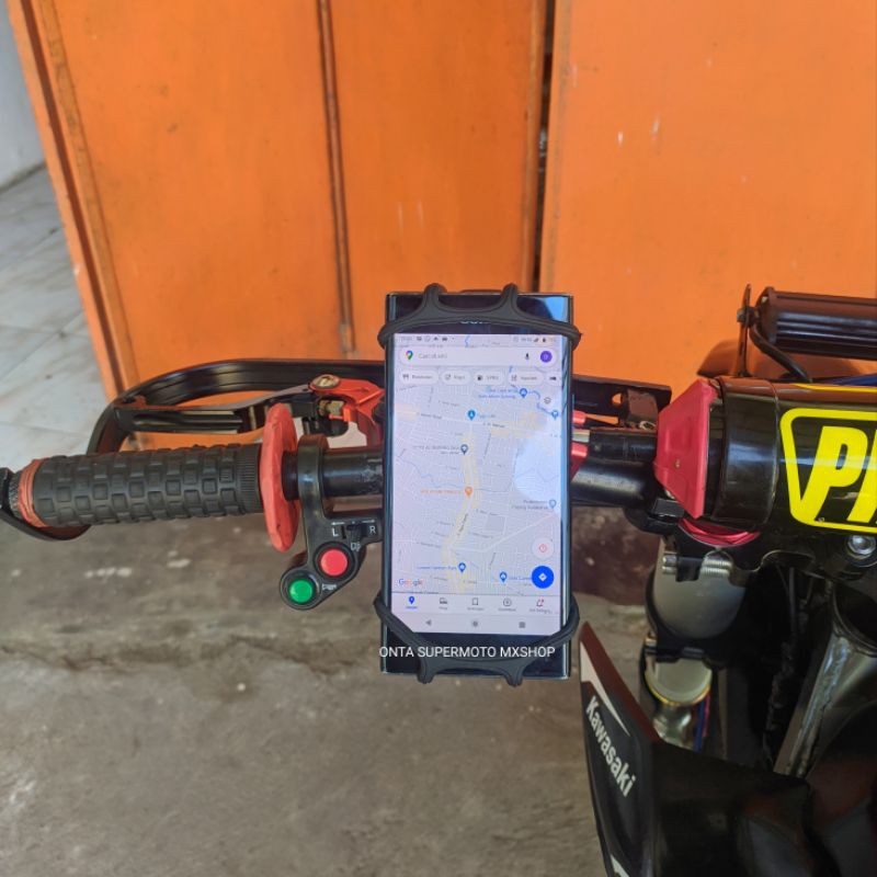 PHONE HOLDER HP GPS Motor Stang fatbar Stand stang bracket klx dtracker crf supermoto