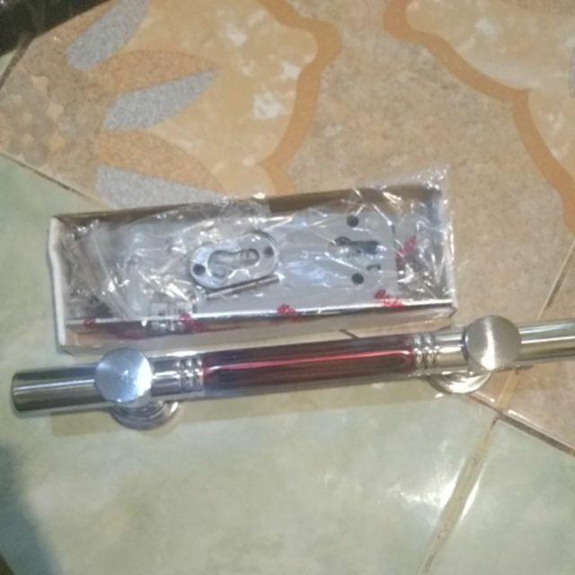 Handle Pintu Stainless 33cm 2set+kunci Berkualitas